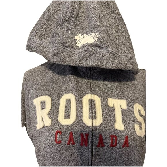 Roots Canada Hoodie Youth XL Full Zip Jacket Y2K Streetwear Punk Thick Preppy - Picture 3 of 10